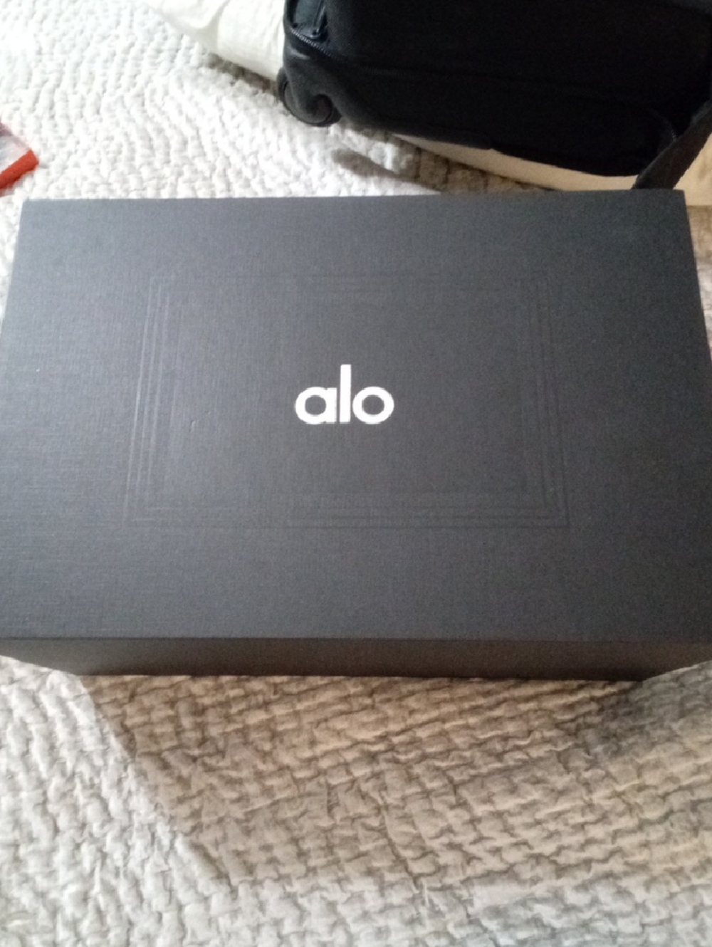 ALO Yoga Black Box with White Logo